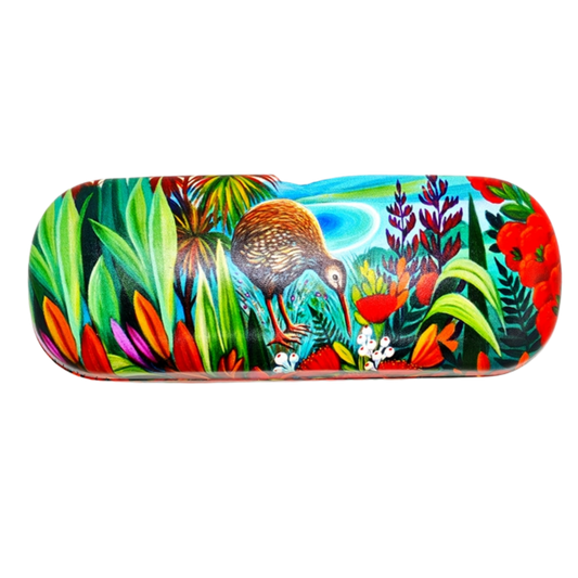 NZ Artwork Glasses Case - Kiwi