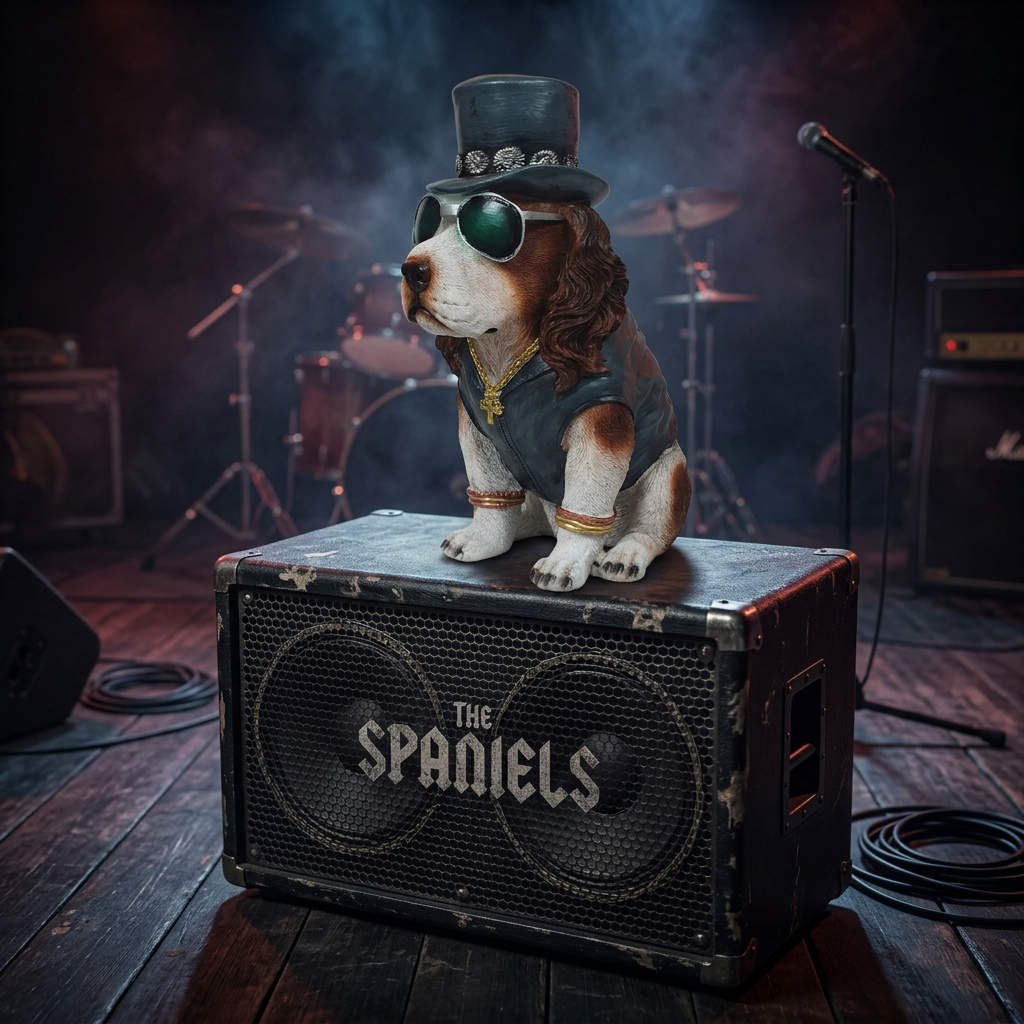 31cm Rocker Dog with Top Hat