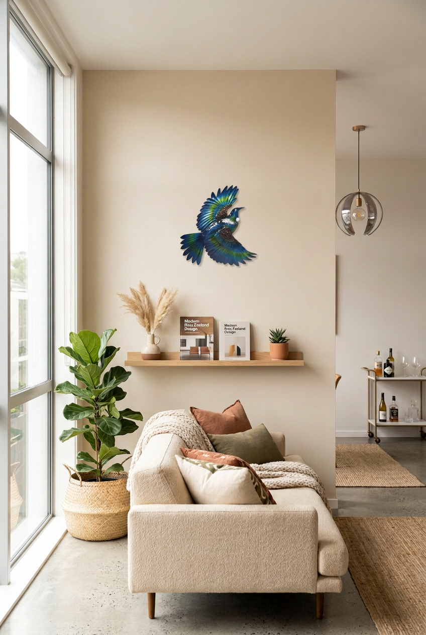 Metal Wall Hanging - Tui in Flight