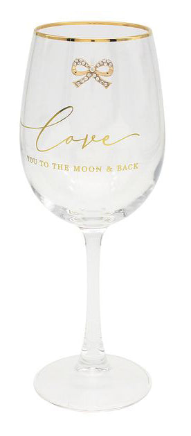 Jewelled Wine Glass - Love