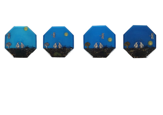 Hokitika Resin Coasters - Set of 4