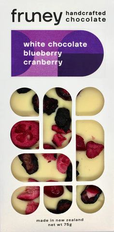 Fruney White chocolate, Blueberry & Cranberry bar