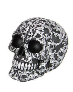 12cm Black Skull with Silver