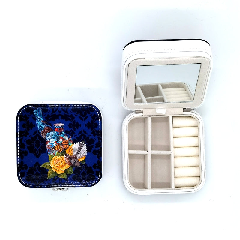 NZ Artwork Jewellery Box Tui & Fantail