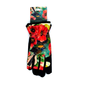 NZ Artwork Garden Gloves Fantail