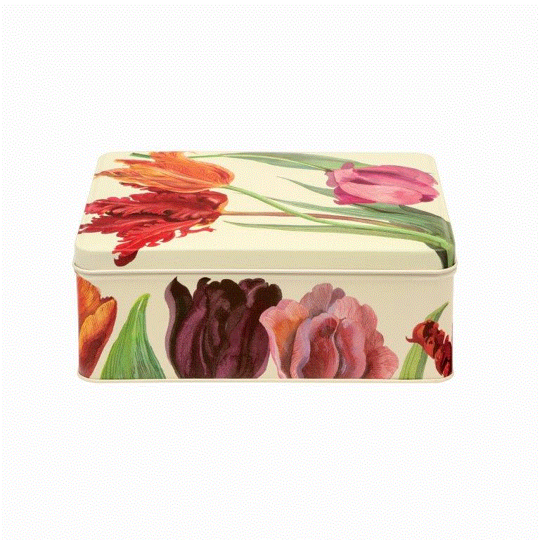 Tulip Design Rectangle Tin